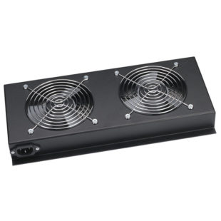 Fan for wall mount cabinets with two fans