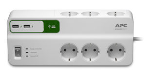 APC Essential SurgeArrest 6 outlets with 5V, 2.4A 2 port USB charger, 230V Ukraine - PM6U-RS | price in dubai UAE GCC saudi africa APC Essential SurgeArrest 6 outlets with 5V, 2.4A 2 port USB charger, 230V Germany - PM6U-GR | price in dubai UAE GCC saudi africa