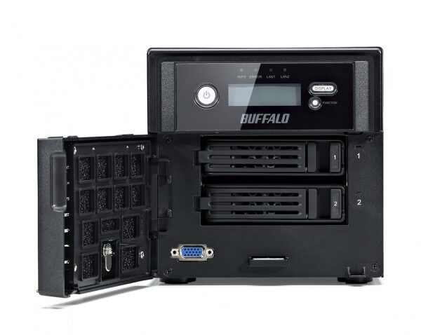 BUFFALO NAS Windows 5200 Tower | Windows Storage Server 5000 2Bay 4.0TB BUFFALO TeraStation NAS Storage BUFFALO TeraStation NAD Storage TeraStation 5000 2Bay 4.0TB NVR NAS (with AXIS Camera Companion) - TS5200D0402S TERASTATION 4200 POWERFUL TERASTATION™ 4200 POWERFUL AND FLEXIBLE 2-BAY BUSINESS NAS ENCLOSURE - TS4200D